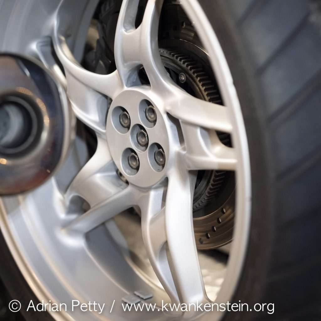 BMW K1100RS shown fitted with a BMW K1200RS rear wheel.